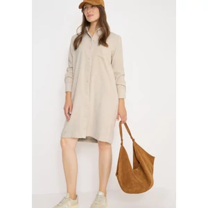 Kép 1/6 - OTLT Ruha - Solid Big Corduroy Dress 2510 WS02