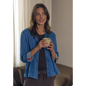 Kép 1/6 - Blúz - Washed Denim Look Blouse 2602