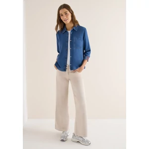 Kép 4/6 - Blúz - Washed Denim Look Blouse 2602