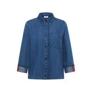 Kép 5/6 - Blúz - Washed Denim Look Blouse 2602