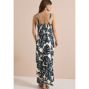 Kép 2/7 - Ruha - Leaves AOP Maxi Dress - 2606