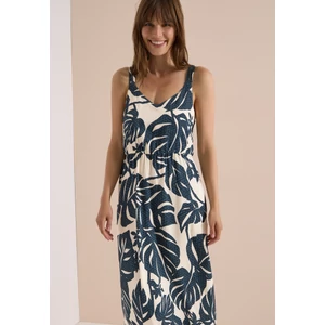 Kép 7/7 - Ruha - Leaves AOP Maxi Dress - 2606