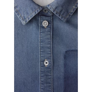 Kép 6/6 - Blúz-Ing - Studio Style Blouse,mid blue 2603