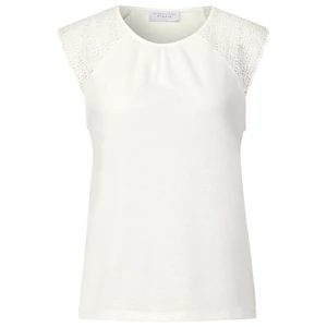 Kép 5/6 - Póló - linen look top w. lace shoulde 2506