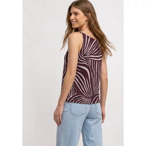 Kép 2/6 - Ing - printed v-neck top w.deco deta - 2606