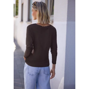 Kép 2/6 - Póló - LTD QR Studio_Shirt w.lace v-n - 26HW