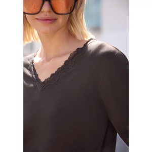 Kép 6/6 - Póló - LTD QR Studio_Shirt w.lace v-n - 26HW