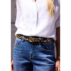 Kép 1/5 - Kiegészitő - Studio_Leo Fur Leather Belt - 2608