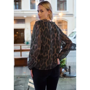 Kép 3/6 - OTLT Blúz-Ing - Chiffon tunic blouse w frill 2512