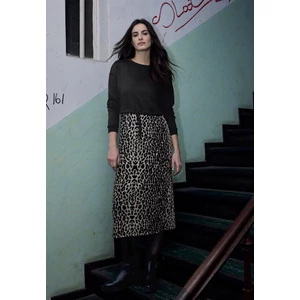Kép 1/5 - OTLT Ruha - Mesh Mat Mix Dress_AOP 2601