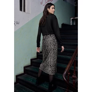 Kép 3/5 - OTLT Ruha - Mesh Mat Mix Dress_AOP 2601