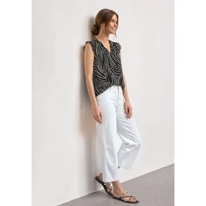 Kép 3/6 - Blúz - Chiffontop w frill detail AOP - 2606