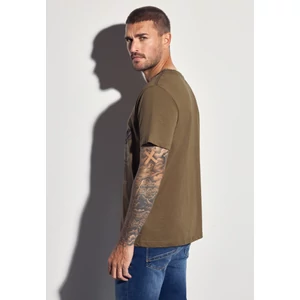 Kép 3/6 - Póló - Slub T-Shirt with huge front p 2508