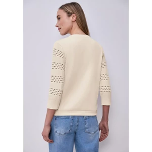Kép 3/5 - Ing - silk look shirt w.knit sleeves 2603