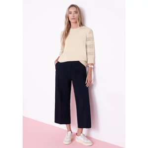 Kép 1/5 - Ing - silk look shirt w.knit sleeves 2603