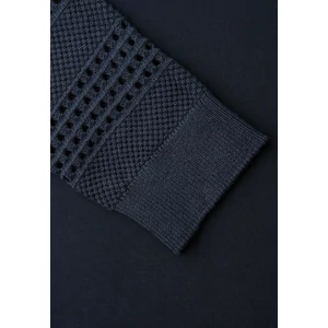 Kép 6/6 - Ing - silk look shirt w.knit sleeves 2603