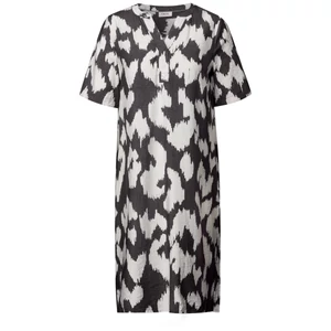 Kép 5/6 - Ruha - Printed Split Neck Dress 2505