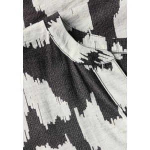 Kép 6/6 - Ruha - Printed Split Neck Dress 2505