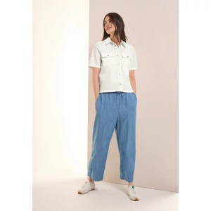Kép 4/6 - Blézer és dzseki indoor - Overshirt Short Sleeve Vanilla 2504