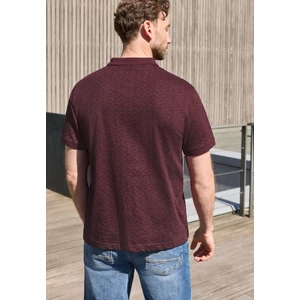 Kép 2/6 - Póló - Slub Polo with allover Print - 2605
