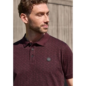 Kép 6/6 - Póló - Slub Polo with allover Print - 2605