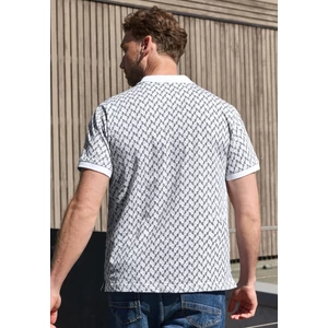 Kép 2/6 - Póló - Slub Polo with allover Print - 2605