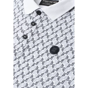 Kép 5/6 - Póló - Slub Polo with allover Print - 2605