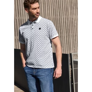 Kép 6/6 - Póló - Slub Polo with allover Print - 2605