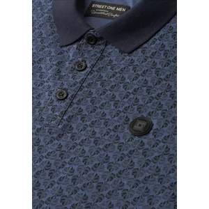 Kép 5/6 - Póló - Slub Polo with allover Print - 2605