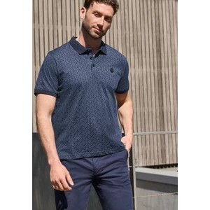 Kép 6/6 - Póló - Slub Polo with allover Print - 2605