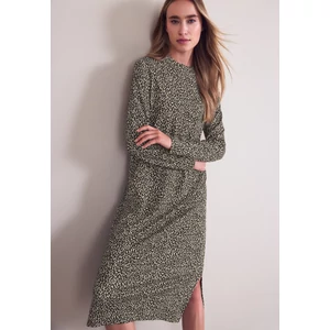 Kép 1/6 - Ruha - Jersey Turtle Neck Dress_AOP 2601