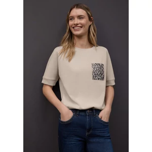 Kép 4/6 - Ing - silk look shirt w.printed pock 2601