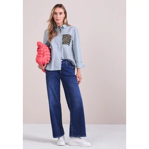 Kép 4/6 - Blúz - Striped shirtcollar blouse w p 2601