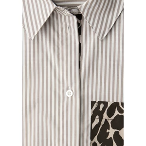Kép 6/6 - Blúz - Striped shirtcollar blouse w p 2601