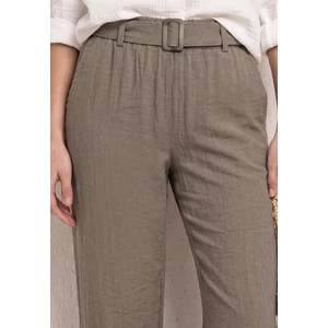 Kép 6/7 - Nadrág - Wide Leg Belt Horn Buckle Soli - 2605