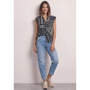 Kép 3/5 - Blúz - Buttoned splitneck blousetop w - 2607