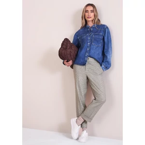 Kép 4/6 - OTLT Nadrág - Chino Houndstooth Jaquard Turn 2601