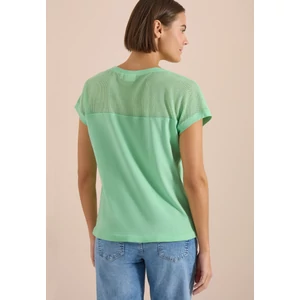 Kép 2/7 - Ing - TOS Solid Mesh Insert T-Shirt - 26FS