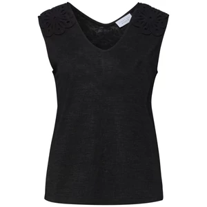 Kép 4/5 - Póló - v-neck top w.lace shoulder - 2605