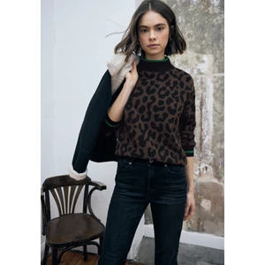 Kép 1/6 - Pulóver - leo cosy jacquard sweater 2512