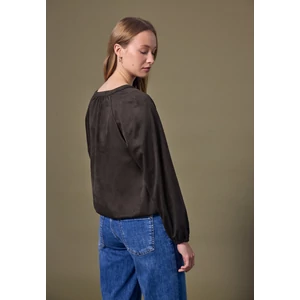 Kép 3/6 - OTLT Blúz-Ing - Velours tunic blouse w zipper 2510 WS02
