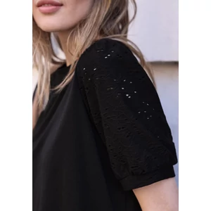 Kép 6/6 - Póló - SE_LTD QR _lace sleeves shirt - 26FS