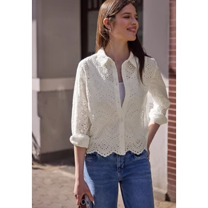 Kép 6/7 - Blúz-Ing - SE_Shiffley Shirtcollar blouse - 2604