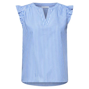 Kép 4/6 - Blúz-Ing - Striped Splitneck top w volant - 2604