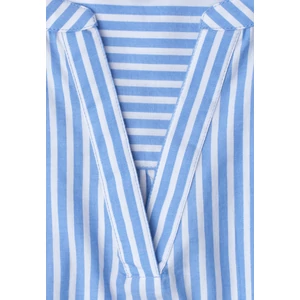Kép 5/6 - Blúz-Ing - Striped Splitneck top w volant - 2604