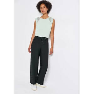 Kép 4/7 - Nadrág - Wide leg Crepe Viscose Solid H 2506
