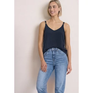 Kép 6/6 - Ing - mat-mix v-neck top w.deco deta - 2607