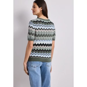 Kép 2/7 - Pulóver - multicolor zig-zag sweater - 2605