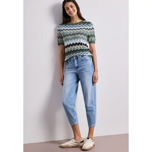Kép 3/7 - Pulóver - multicolor zig-zag sweater - 2605
