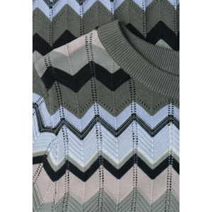 Kép 5/7 - Pulóver - multicolor zig-zag sweater - 2605